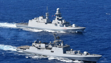 Photo of INS TABAR EXERCISES WITH ITALIAN NAVY OFF NAPLES, ITALY