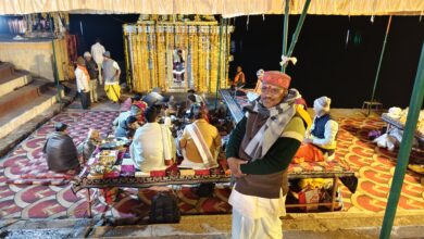 Photo of पराशक्ति को महसूस करने पहुंचे लोग खारीघाट स्थित शिव पंचायतन मन्दिर